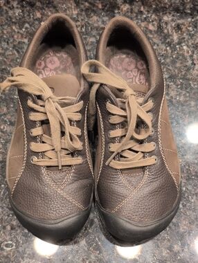 Women's Casual Keen Leather Sneakers - Brown Size US 7